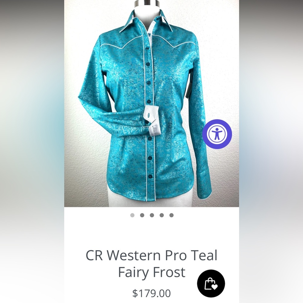 CR Ranch XL Teal Fairy Frost western show